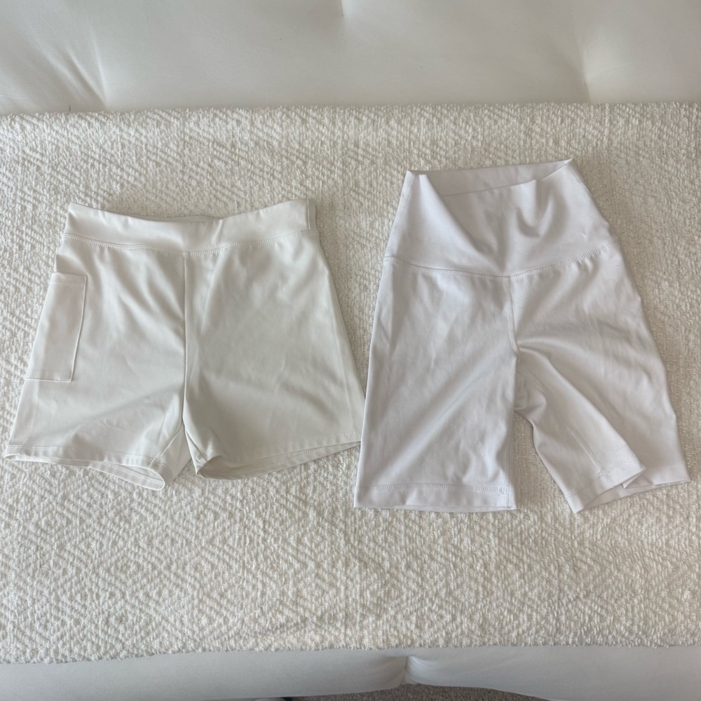 Set White Women's biker shorts - 2 for 1